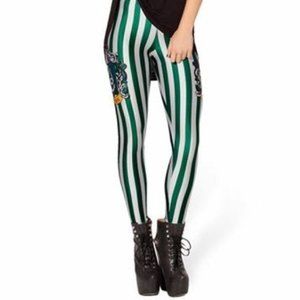 Blackmilk Striped Slytherin Leggings